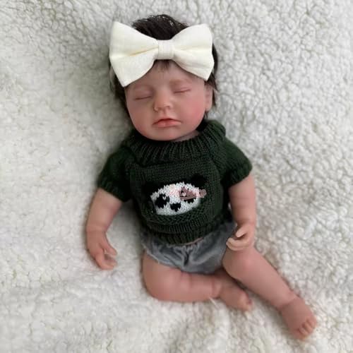 Realistische 12 Zoll Silikon Reborn Baby Puppe Mädchen-handgefertigte lebhafte geschlossene Augen geöffnet Mund Neugeborenes für Sammlergeschenk Realistische 12 Zoll Silikon Reborn Baby Puppe Mädchen-handgefertigte lebhafte geschlossene Augen geöffnet Mund Neugeborenes für Sammlergeschenk von Generisch