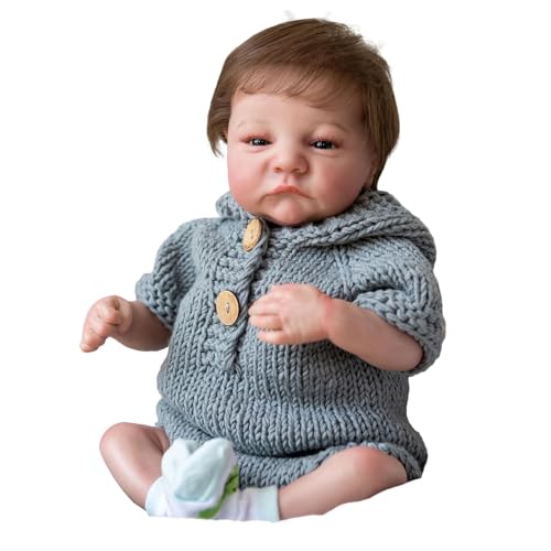 Realistische wiedergeborene Puppen, wiedergeborene Babypuppen, Handgefertigte wiedergeborene Puppen mit weichem Körper, realistische Kleinkindpuppe, Neuheit bewegliche realistische Puppen Süßes wieder von Generisch