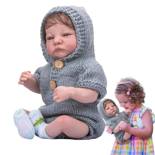 Realistische wiedergeborene Puppen, wiedergeborene Babypuppen, Niedliche 19 Zoll realistische Kleinkindpuppe, handgemachte Puppen mit weichem Körper, Neuheit bewegliche realistische Puppen kreative sü von Generisch