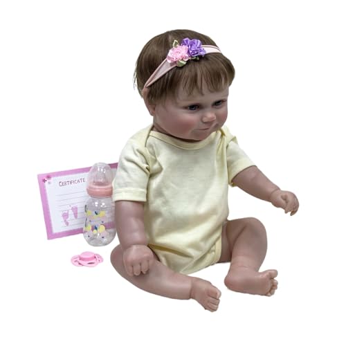 Reborn Baby Doll, Realistic Baby Doll, Real Life Baby Dolls, Poseable Baby Doll for Kids, Realistic Doll with Soft Body, 51cm/20.08 Inches Interactive Doll for Young Children & Kids Playtime von Generisch