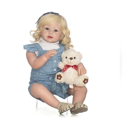 Reborn Babypuppe 28 Zoll 70 cm Simulations Babypuppen Spielzeug Neugeborene Reborn Baby Gewichteter weicher Körper Sammle Geschenke für Kinder ab 3 Jahren von Generisch