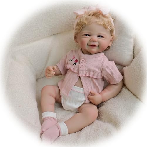 Reborn Puppe Lebensecht 48 cm Baby Puppen Mädchen Weiches Vinyl Silikon Realistisch Newborn Babypuppe Echte Reborn Baby Doll Spielzeug Geschenk für Kinder im Alter von 3+ Reborn Puppe Lebensecht 48 cm Baby Puppen Mädchen Weiches Vinyl Silikon Realistisch Newborn Babypuppe Echte Reborn Baby Doll Spielzeug Geschenk für Kinder im Alter von 3+ von Generisch