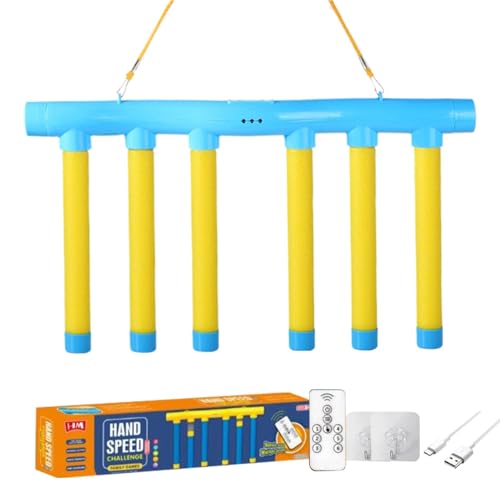 Reflex Challenge Game, Stick Drop Game, Hand Speed Trainer, 3 Adjustable Speeds, Remote Control, Educational Activity, Trainer for Kids & Adults, 15.74x2.08x3.74 Inches von Generisch