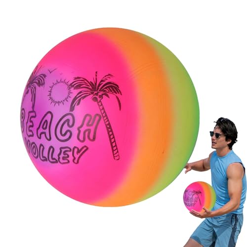 Regenbogen-Hüpfball, Regenbogen-Fußball | Aufblasbarer Hüpfball | Aufblasbare Wasserspiele für Kinder, Strandball, Schwimmbadspielzeug, Sommer-Spaß im Freien, Wasserball-Requisite für Kinder von Generisch