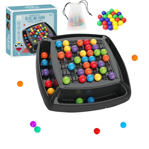 Regenbogen-Perlenspiel, intelligente Brettspiele, Spielzeug für Feinmotorik, Puzzle-Schach-Brettspiel mit 48/80/120/168 Perlen für Kinder-Party-Brettspiel von Generisch