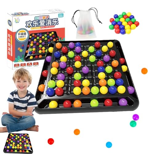 Regenbogen-Perlenspiel, intelligente Brettspiele, Spielzeug für Feinmotorik, Puzzle-Schach-Brettspiel mit 48/80/120/168 Perlen für Kinder-Party-Brettspiel von Generisch