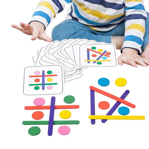 Regenbogen-Stick-Spielzeug,DIY-Spiel mit reichhaltigen Kartenmustern | Denksportaufgaben, Spielzeug, Holz, pädagogisches Geschenk für Geburtstag, Weihnachten, Kinder, und Mädchen Regenbogen-Stick-Spielzeug,DIY-Spiel mit reichhaltigen Kartenmustern | Denksportaufgaben, Spielzeug, Holz, pädagogisches Geschenk für Geburtstag, Weihnachten, Kinder, und Mädchen von Generisch