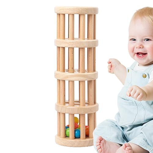 Regenstab-Spielzeug aus Holz – Regenstab-Spielzeug für Kinder | Rain Sounds Tube Rainstick Instrument | Regenstreuer-Spielzeug | Klangtherapie-Regenstab für Kinder, sensorisches Spielzeug aus Naturhol von Generisch