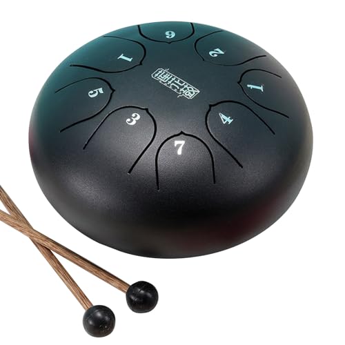 Regentrommel für Garten, 6 Zoll 11 Töne Steel Tongue Drum Regentrommel, Zungentrommel für Kinder, Handtrommel Musikalisches Glockenspiel Instrument, Stahlzungentrommel Regenspiel,Wasserdicht (A) von Generisch