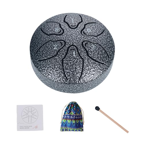 Regentrommel für den Garten im Freien | Zungentrommel Regenspiel | Stresstrommel | Metall und Holz, 8x8cm, langlebig mit Stock und Handbuch, ideal für Meditation und Heilung | Schwarz/Grün/Grau Regentrommel für den Garten im Freien | Zungentrommel Regenspiel | Stresstrommel | Metall und Holz, 8x8cm, langlebig mit Stock und Handbuch, ideal für Meditation und Heilung | Schwarz/Grün/Grau von Generisch