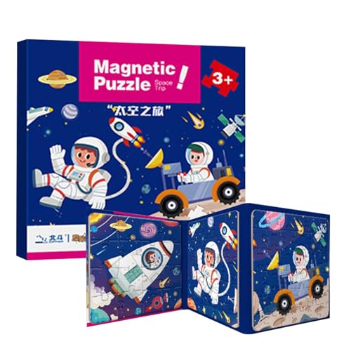 Reiserätsel für Kinder, Puzzlebücher für Kinder, Reiserätselbuch, Reisepuzzles, Roadtrip-Aktivitäten, Spielzeug, magnetische Puzzles für und Mädchen für 2–6-Jährige von Generisch