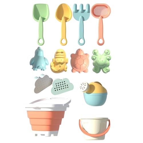 Reisesandspielzeug - Langlebige Plastik -Set, Kids Beach Tools | Kompakter Eimer mit Schaufel -Funktion, interaktives Sandspiel -Kit für Strandgarten Rasen Hinterhof Sandbox Pool Camping Picknick Feie Reisesandspielzeug - Langlebige Plastik -Set, Kids Beach Tools | Kompakter Eimer mit Schaufel -Funktion, interaktives Sandspiel -Kit für Strandgarten Rasen Hinterhof Sandbox Pool Camping Picknick Feie von Generisch
