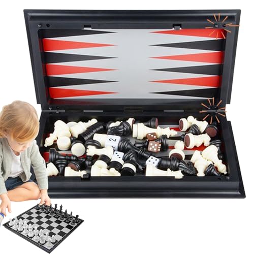 Reiseschach - Magnetisches Kleines Schachspiel,Faltbares Tragbares Für Outdoor Camping Anfänger Erwachsene Zuhause Kinder Reiseschach - Magnetisches Kleines Schachspiel,Faltbares Tragbares Für Outdoor Camping Anfänger Erwachsene Zuhause Kinder von Generisch