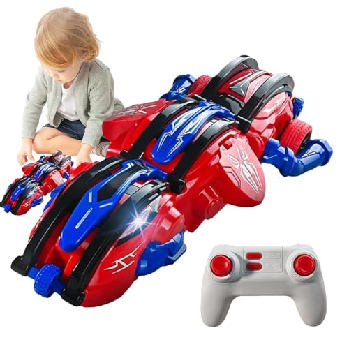 Remote Control Car, RC Race Toy, 2.4ghz Remote Car, Features 360-Degree Rolling Action, Seamless Stunt Capability for Indoor Outdoor, ABS Material, Green, Gray, Red von Generisch