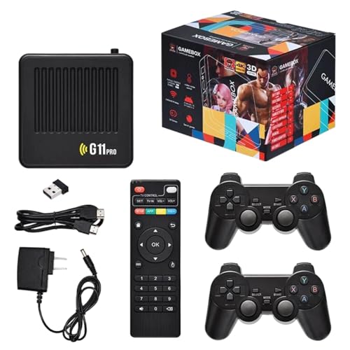 Retrowave G11 Pro, G11 Pro Game Box, G11 Pro Konsole Controllers, Retro Spielekonsole 4K, Plug and Play Video Games, 60+ klassischen Emulatoren Videospielkonsole (A(64G)) von Generisch