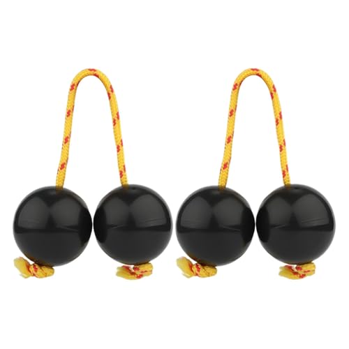 Rhythmischer Ball, Kashaka-Instrument, afrikanischer Shaker-Musikinstrument, 2 Paar ABS-Doppelkürbis-Rhythmischer Ball, Hand-Percussion-Instrumente für Anfänger, Liebhaber von Generisch