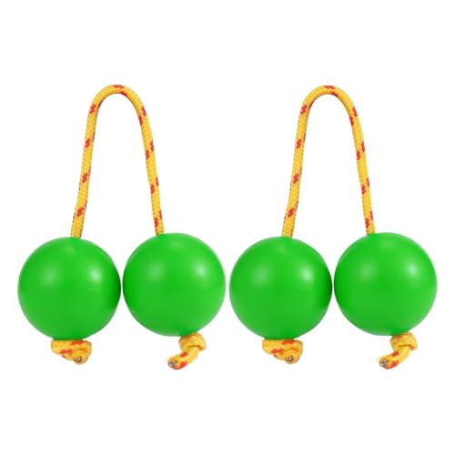 Rhythmischer Ball Kashaka Instrument, Afrikanischer Shaker Musikinstrument, 5.0 cm 2 Paar ABS Hand Percussion Balls Musik Ei Double Gourd für Partys Hochzeiten Shows von Generisch