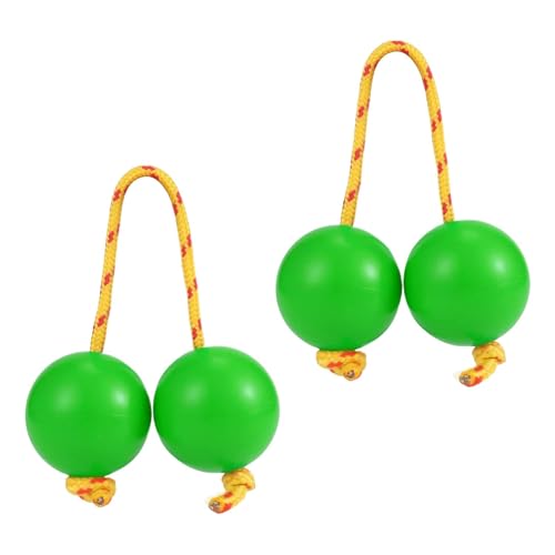 Rhythmischer Ball Kashaka Instrument, Afrikanischer Shaker Musikinstrument, 5.0 cm 2 Paar ABS Hand Percussion Balls Musik Ei Double Gourd für Partys Hochzeiten Shows von Generisch