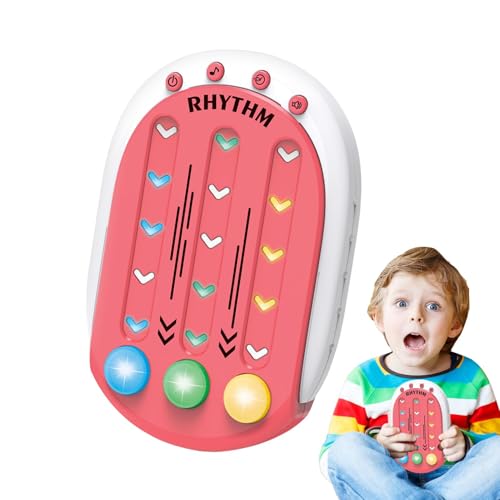 Rhythmus-Spielmaschine, Schnell-Push-Spiel Rhythm Master | Push-Konsolenspiel | Interaktives sensorisches Fidget-Spielzeug, Handheld-Push-Konsolenspiel mit Musik und Licht für Kinder und Erwachsene von Generisch