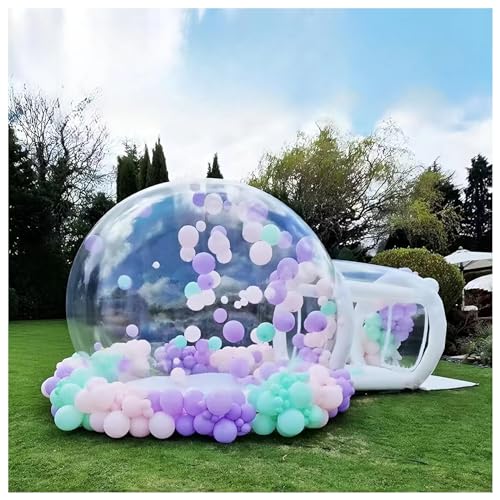 Riesiges aufblasbares Blasenhaus mit Tunnel - Klare PVC-Ballonkuppel für Party - Bubble Balloon House - Fun Outdoor Spielhaus von Generisch