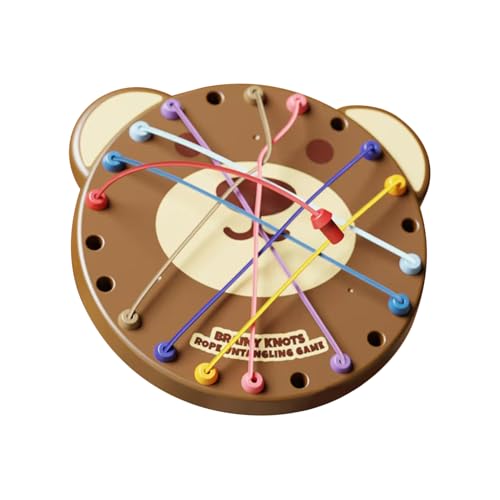 Rope Puzzle Games, Bear-Shaped Sorting Brain Teaser, Interactive Cable Knot Puzzle, 9.06x9.06x1.1 inches Compact Educational Mind Game, Ideal for Adults, Kids and Playtime Rope Puzzle Games, Bear-Shaped Sorting Brain Teaser, Interactive Cable Knot Puzzle, 9.06x9.06x1.1 inches Compact Educational Mind Game, Ideal for Adults, Kids and Playtime von Generisch