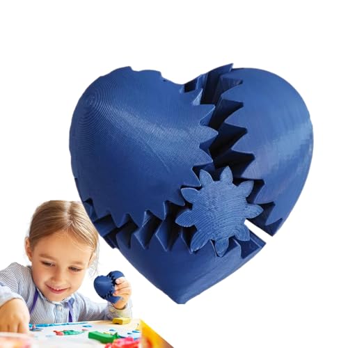 Rotierendes Zahnradspielzeug, tragbares Zappelspielzeug, Zappelspielzeugpaket für Kinder, Bedruckte Ausrüstung, Zappelspielzeugausrüstung, tragbare herzförmige, Bedruckte Zahnräder, von Generisch