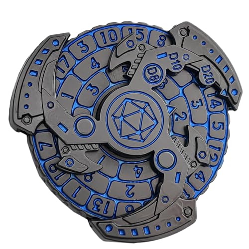 Roulette-Würfel | -Spielzubehör | Wettwürfel | Glücksspiel-Tools | Würfelspinner | Polyedrische 7-in-1-Würfelmünze aus Metall – Fidget Toys Zinklegierungswürfel Fidget Dice Spinner für Rollenspi von Generisch