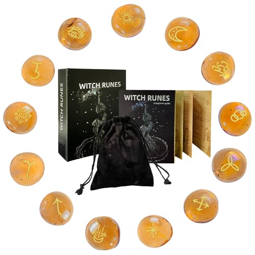 Runes Set - Rune Stones | Altar -Wahrsagerei Steine | Heilung Spiritueller Wahrsagungs Ornament Werkzeuge Mit Tasche Und Führungsbuch Für Anfänger Männer Heidanismus Rituale Altar Frauen Mystische D Runes Set - Rune Stones | Altar -Wahrsagerei Steine | Heilung Spiritueller Wahrsagungs Ornament Werkzeuge Mit Tasche Und Führungsbuch Für Anfänger Männer Heidanismus Rituale Altar Frauen Mystische D von Generisch