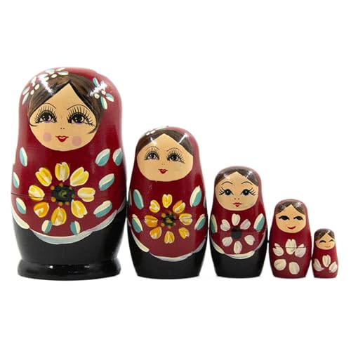 Russische matruschka Puppen, 5-teilige Handbemalte Nesting Dolls Tischfigur Holzfigur, Wohndekoration Für Kinderzimmer Kamin Festtisch Schlafzimmer Eingangsbereich Passt Harmonisch In Kinderzimmer Russische matruschka Puppen, 5-teilige Handbemalte Nesting Dolls Tischfigur Holzfigur, Wohndekoration Für Kinderzimmer Kamin Festtisch Schlafzimmer Eingangsbereich Passt Harmonisch In Kinderzimmer von Generisch