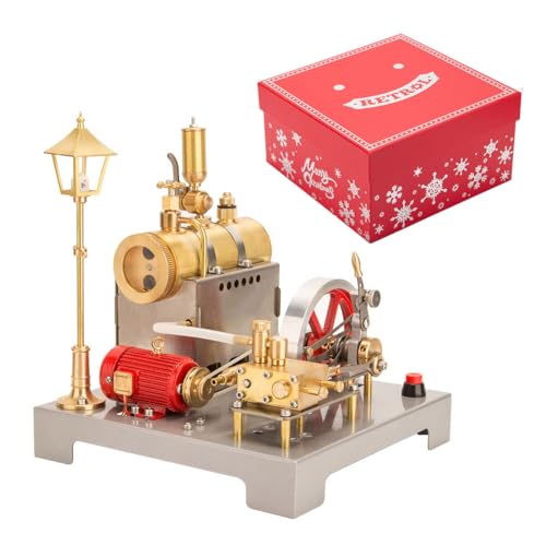 SE-02 Dampfmaschinen Modell Bausatz Voll Metall Balken-Dampfmaschinenmodell mit Kessel-Bausatz Generator DIY-Bausatz Weihnachts Geschenk Retrol von Generisch