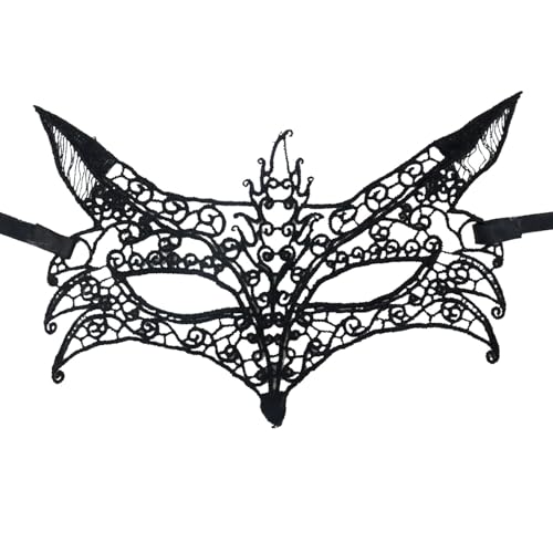 Sale Damen,Silvester,Venezianische Maske Damen Masquerade Herren Maskenball Masken Kostüm Venezianisch Schwarze Venedig Carnival Gesicht Verkleidung Schwarz,Khaki,One Size von Generisch