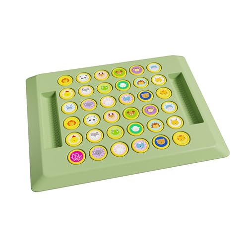 Sammelkartenspiele Tier-Flip- für Zwei Spieler, Tier-Memory-Spielbrett, Tier- und Obst-Flip-Kartenspiel, klassisches Gegen-Memory- für zu Hause und unterwegs, pädagogisches Für (Green, One Size) von Generisch