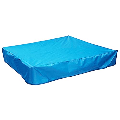 Sandkastenabdeckung aus wasserdichtem Oxford-Stoff mit Kordelzug, quadratisch, Sandkasten, Staubschutz, Garten-Sandkastenabdeckung, blau, 120 x 120 cm von Generisch