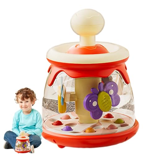 Saugnapfspielzeug für Babys, Babysaugung Sensorische Bälle,Drehende Kinder Press Carousel Toy | Sensorische Aktivität, Kuppel Tumble, pädagogische Spinnungen für den Kindergarten von Generisch