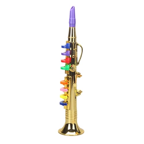 Saxophon-Spielzeug, Kinder-Saxophon-Instrument - Musikalisches Saxophon Spielen - Pädagogische Spielmusikausrüstung, Saxophon-Sound-Spielset mit 8 farbigen Tasten für Feiertagsgeburtstage von Generisch