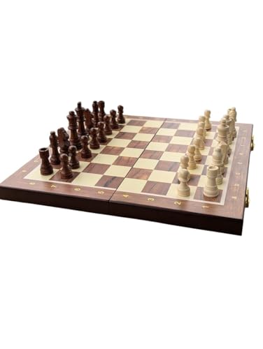 Schachbrett aus Holz Schachspiel klappbares Schachbrett 39x39 von Generisch