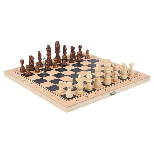 Schachspiel | 3 In 1 Holz-Dame Brettspiel | Interaktives Strategiespiel Für Draußen Unterwegs Zuhause Partys Schule Studio Schachspiel | 3 In 1 Holz-Dame Brettspiel | Interaktives Strategiespiel Für Draußen Unterwegs Zuhause Partys Schule Studio von Generisch