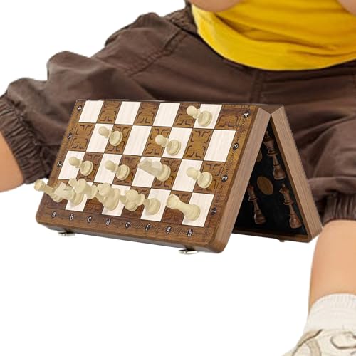 Schachspiel Klappbares Design,Magnetisches Holz Schachbrett Spielset | Reiseaktivitäten Für Wartebereich Autofahrt Familienspielabend Unterricht Schachspiel Klappbares Design,Magnetisches Holz Schachbrett Spielset | Reiseaktivitäten Für Wartebereich Autofahrt Familienspielabend Unterricht von Generisch
