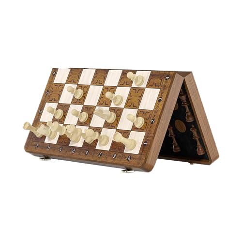 Schachspiel Klappbares Design - Magnetisches Holz Schach Und Dame Spiel | Interaktiv Aktivitäten Für Reise Zuhause Garten Unterricht Familienabend Schachspiel Klappbares Design - Magnetisches Holz Schach Und Dame Spiel | Interaktiv Aktivitäten Für Reise Zuhause Garten Unterricht Familienabend von Generisch