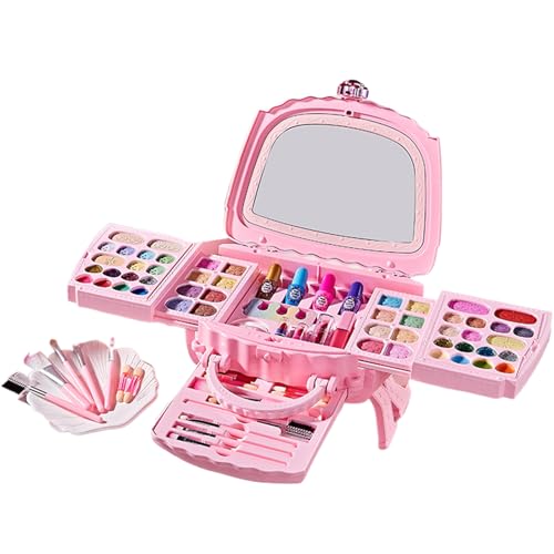 Schminkset für Mädchen ab 3 Jahren – Sicheres, abwaschbares Set, Kosmetik-Spielset | Make-up-Spielzeug-Set für Mädchen ab 3 Jahren, Komplettes Kosmetik-Set mit Pinseln und Lipgloss für Verkleidung, Re Schminkset für Mädchen ab 3 Jahren – Sicheres, abwaschbares Set, Kosmetik-Spielset | Make-up-Spielzeug-Set für Mädchen ab 3 Jahren, Komplettes Kosmetik-Set mit Pinseln und Lipgloss für Verkleidung, Re von Generisch