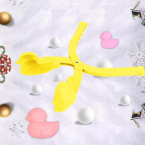 Schneeball Clip, Schneeball Maker, Schneeballzange, Sandball Schneeball Clip, Viele Formen Schneeformen Kinder Winter Outdoor Schneespielzeuge für Schnee Strand (Yellow, One Size) von Generisch