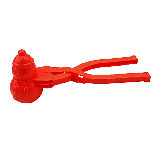 Schneeball Maker Clip Maker Schneemann geformt Schnee Sand Form Werkzeug Kinder Winter Outdoor Schneespielzeuge für Schnee Strand (Red, One Size) von Generisch