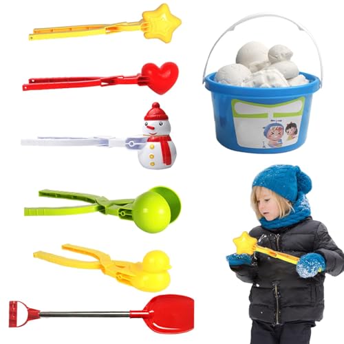 Schneeballmacher,Schneeballmacher für Kinder,Kleines Schneeball-Winterspielzeug - Schneeballschlacht, Sandspielzeug für Kinder, Schneeball-Clip-Set, Outdoor-Schneeschimmel für Kinder im Winter im Frei von Generisch