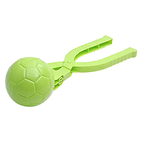 Schneeballschlachten, Fußball Schneeballclip Schnee Former, Schneeballzange Schneeball Clip Snow Maker, Schneeball Clip für Kinder im Freien Spielen Schnee (Green, One Size) von Generisch