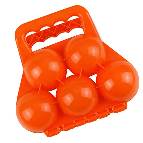 Schneeballzange, Sandball Schneeball Clip Schneeballpresse Schneeball Former Winter Schneeball Maker Outdoor Spielen für Kinder Jungen Mädchen im Freien Spielen Schnee (Orange, One Size) von Generisch