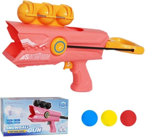 Schneespielzeug für Kinder im Freien, Schneeball-Blaster-Pistolen-Werfer, Schneeball-Maker und Launcher mit 3 Schneeball-Clips – Winter-Outdoor-Spielzeug, Schneeballkampf-Spielzeug für Kinder und von Generisch