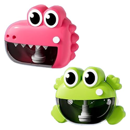 Schubbadmaschine, Bubble Maker für Badewanne, Badezusuhe Duschfrosch Alligator Spielzeug, Babybad Duschspielzeug, Tierblasenhersteller Gebläse für, Mädchen von Generisch