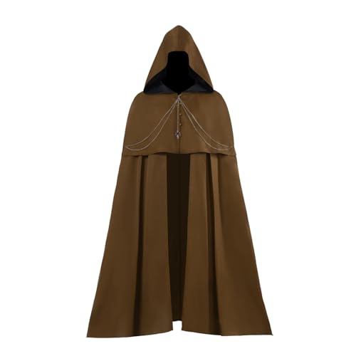 Schwarzer Umhang, mittelalterlicher Kapuzenschal, Renaissance, Wikinger, Kapuzenschal, Bühnenaufführung, Cosplay, Kleidung, Gothic-Kleidungs-Set Schwarzer Umhang, mittelalterlicher Kapuzenschal, Renaissance, Wikinger, Kapuzenschal, Bühnenaufführung, Cosplay, Kleidung, Gothic-Kleidungs-Set von Generisch