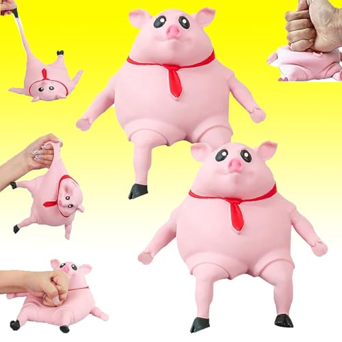 Schwein Quetsch Spielzeug, Quetsch Spielzeug Schwein, Anti Stress Schwein, Schubkasten Schwein, Schwein Quetschspielzeug, Quetschschwein (2pcs) von Generisch