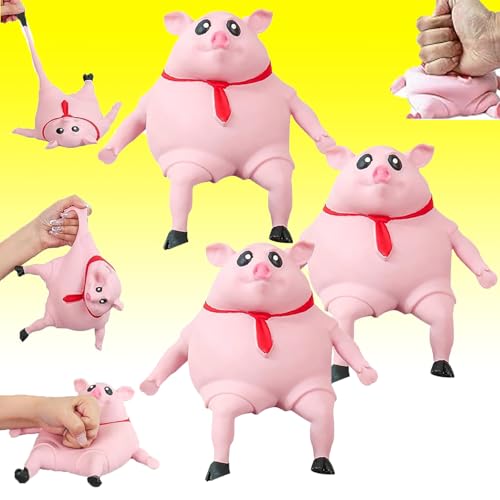 Schwein Quetsch Spielzeug, Quetsch Spielzeug Schwein, Anti Stress Schwein, Schubkasten Schwein, Schwein Quetschspielzeug, Quetschschwein (3pcs) von Generisch